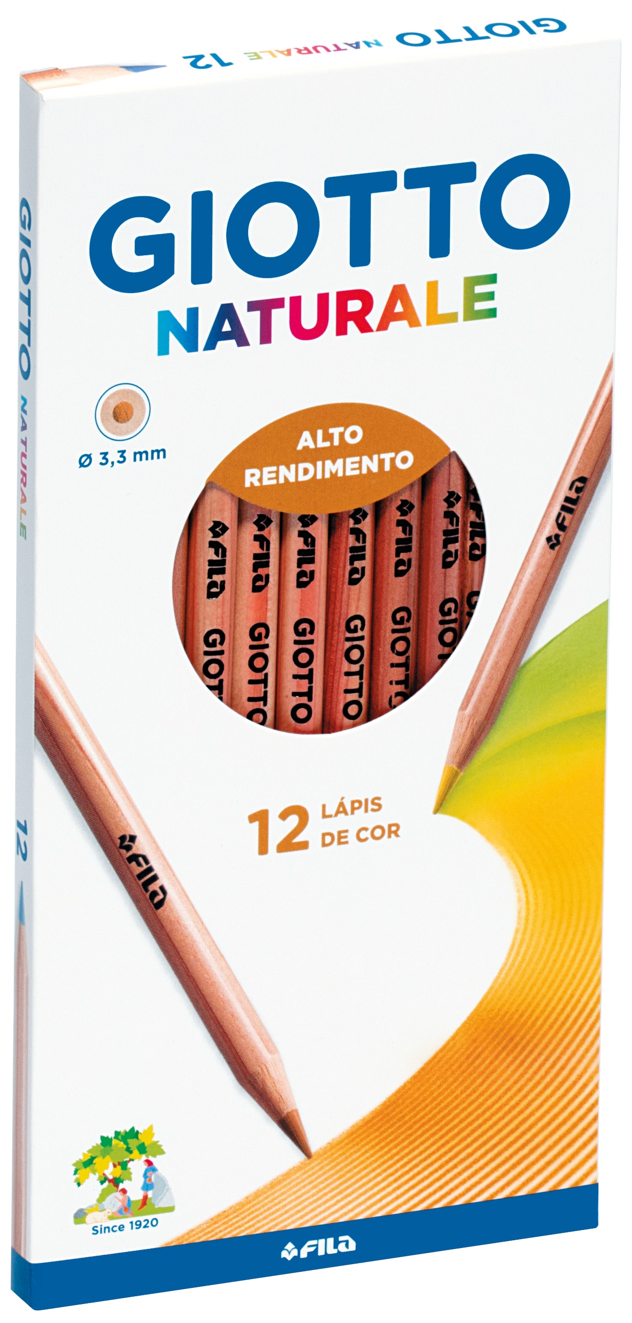 Imagem 0 de Lápis de Cor Giotto Naturale Cx. 12 uds.