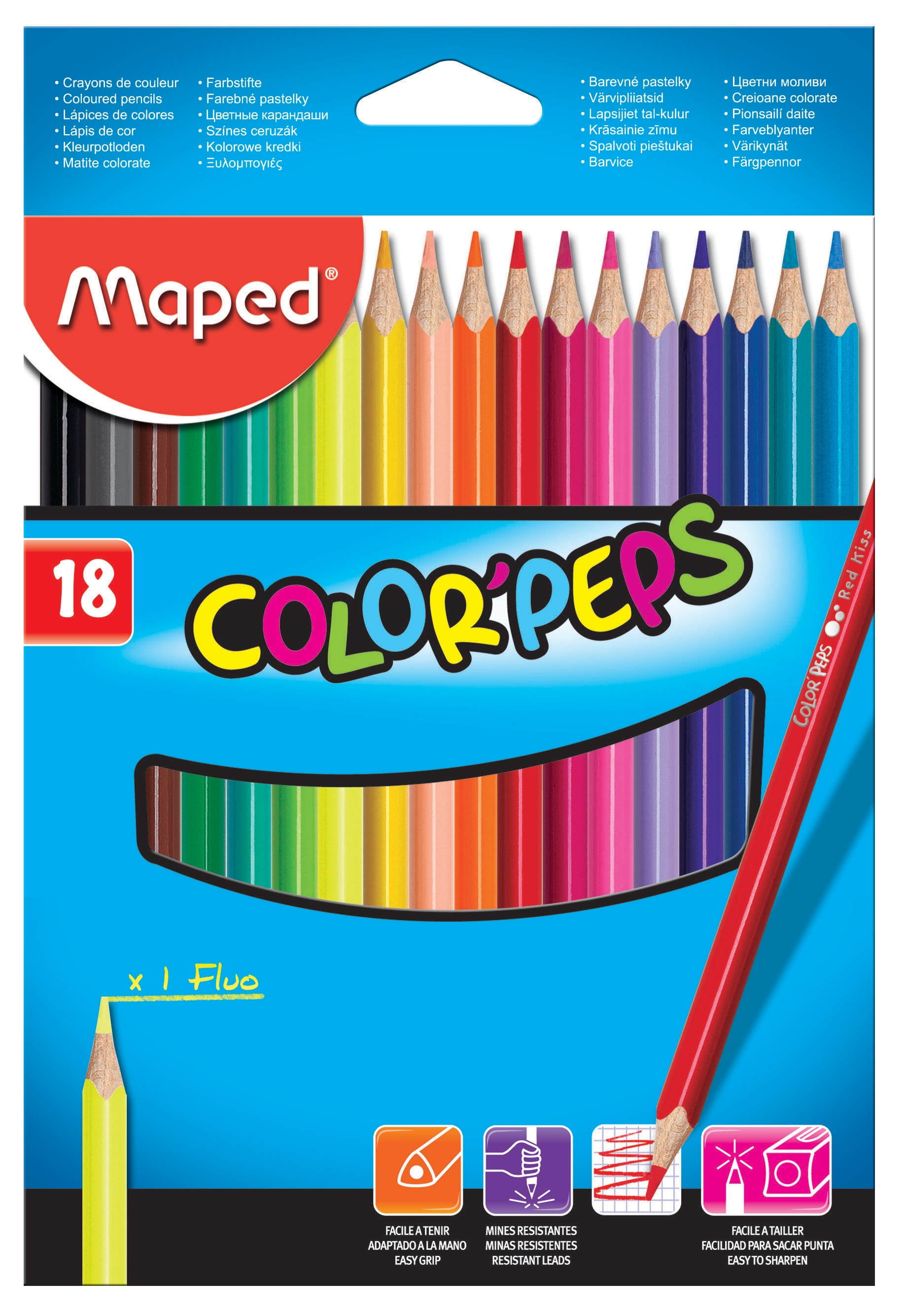 Imagem 0 de Caixa com 18 Lápis de Cor
