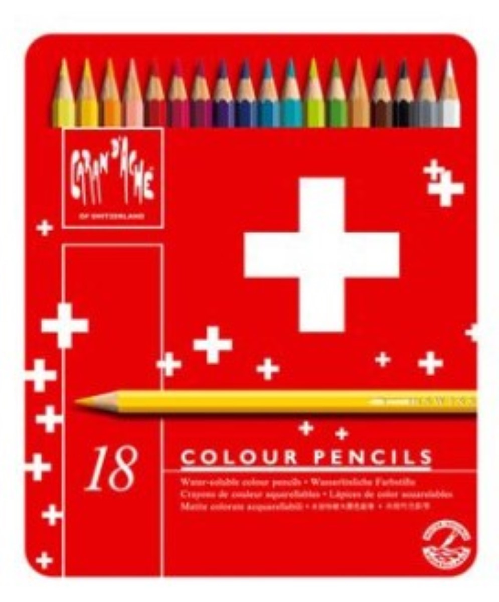 Caixa Metálica 18 Lápis de Cor Swisscolor 1