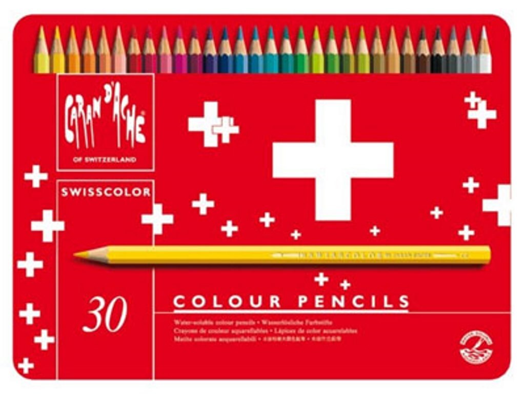Caixa de 30 Lápis de Cor Swisscolor Caran D'Ache 1