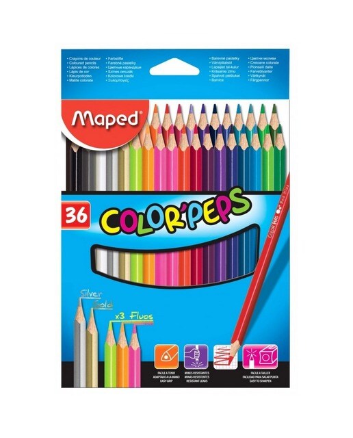 Caixa de 36 Lápis de Cor Color Peps Longo Maped 1