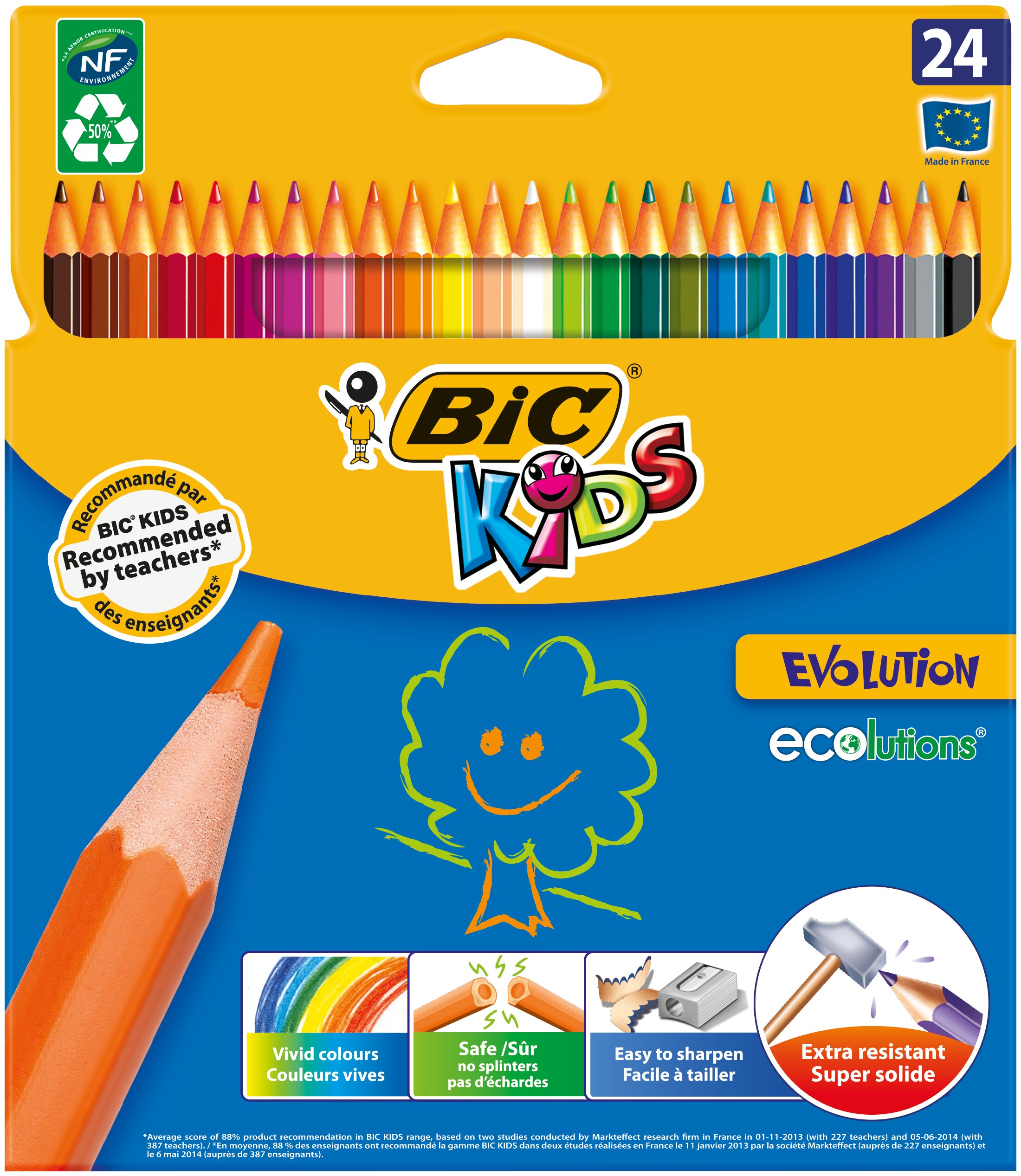 Caixa 24 Lápis Bic Kids Evolution Bic 1