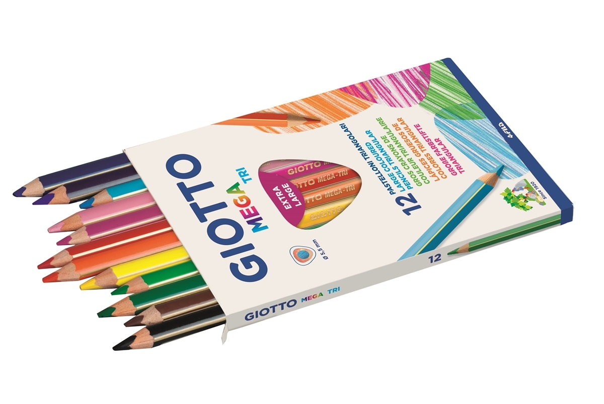 Lápis de Cor Triangulares Giotto Mega Caixa 12 unidades 2