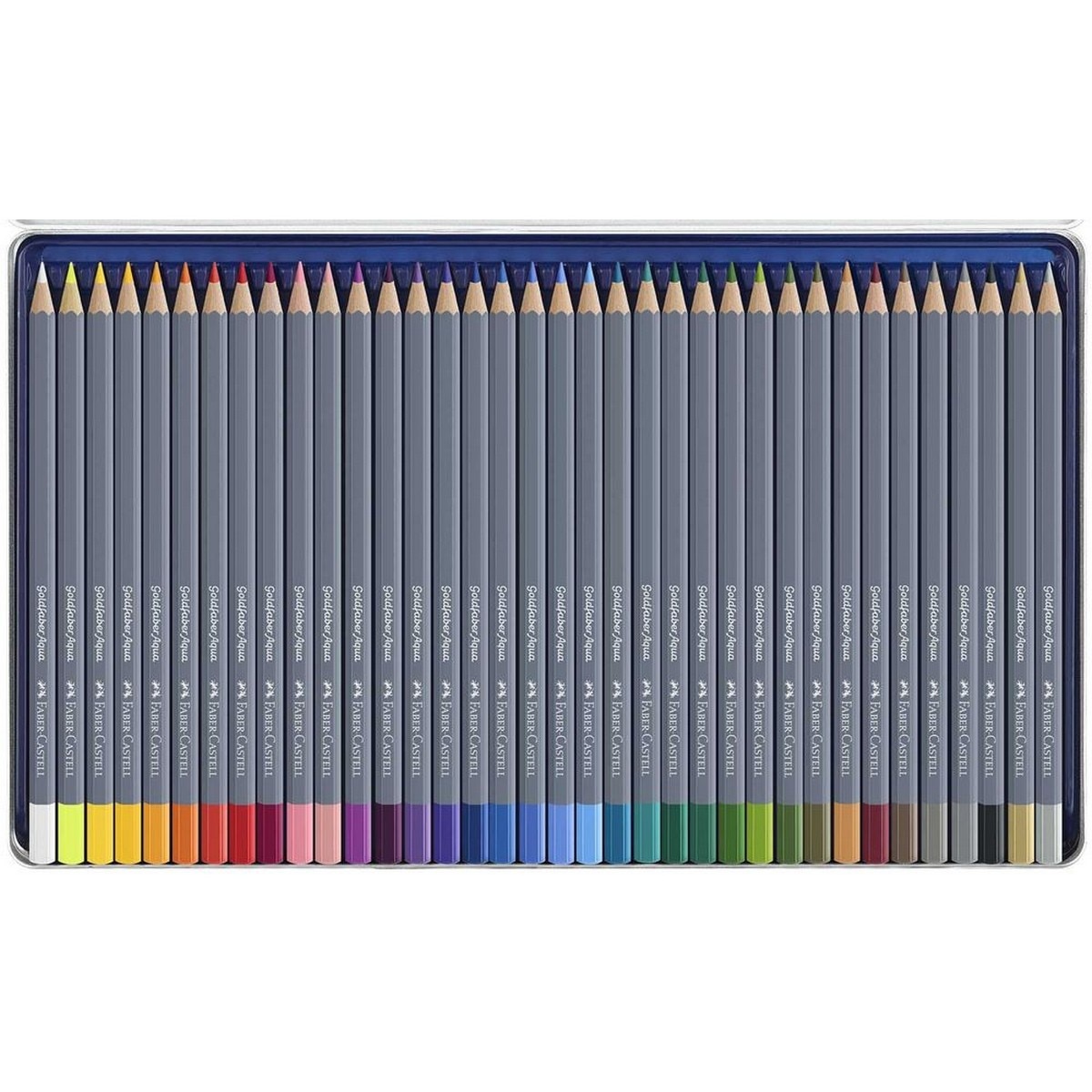 Estojo de Metal com 36 Lápis Aguareláveis Goldfaber Faber-Castell Multicolor-2