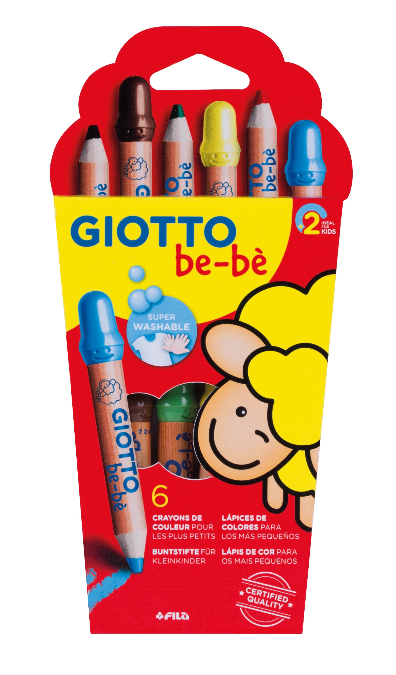 Estojo de 6 Super Lápis + Afia Be-Bè Multicolor-1