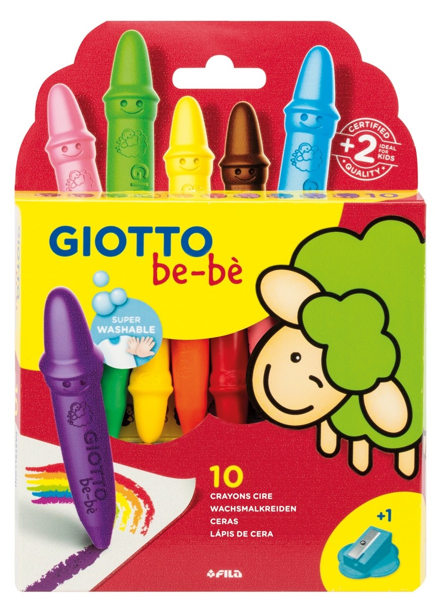 Imagem 0 de Estojo de 10 Super Lápis de Cera + Afia Be-Bè