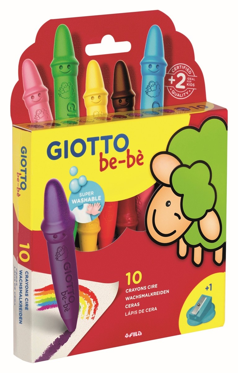 Estojo de 10 Super Lápis de Cera + Afia Be-Bè 2