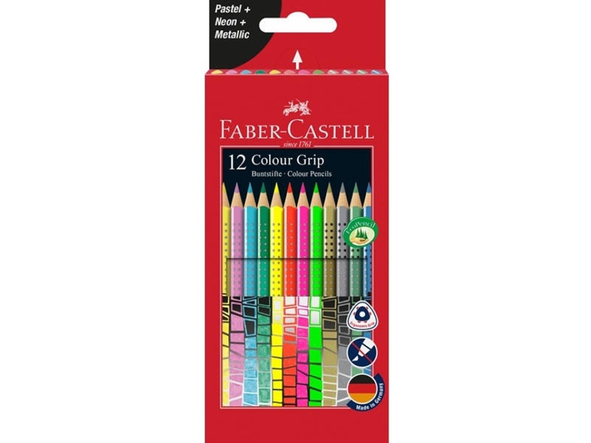 Imagem 0 de Caixa com 12 Lápis de Cor Grip Faber Castell