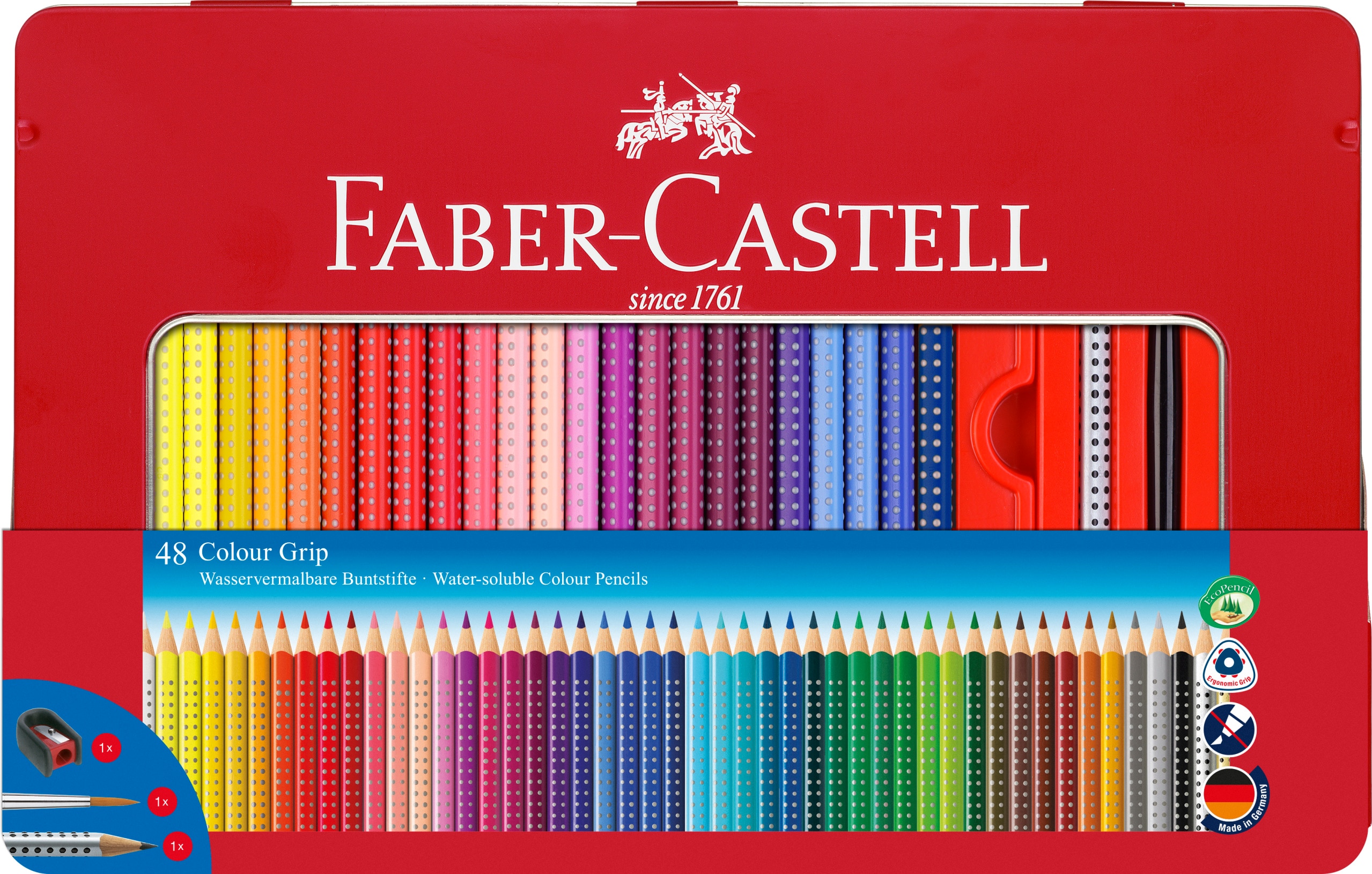 Caixa de Metal com 48 Lápis de Cor Faber Castell 1