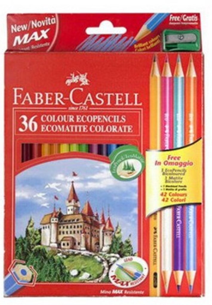 Caixa Lápis de cor 36 + 4 Bicolor Faber Castell 1