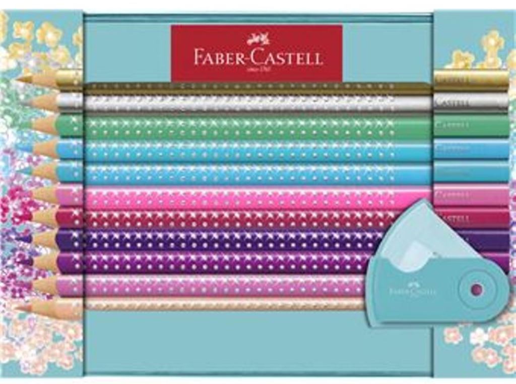 Caixa Metálica 20 Lápis de cor + 1 Afia Faber Castell 1