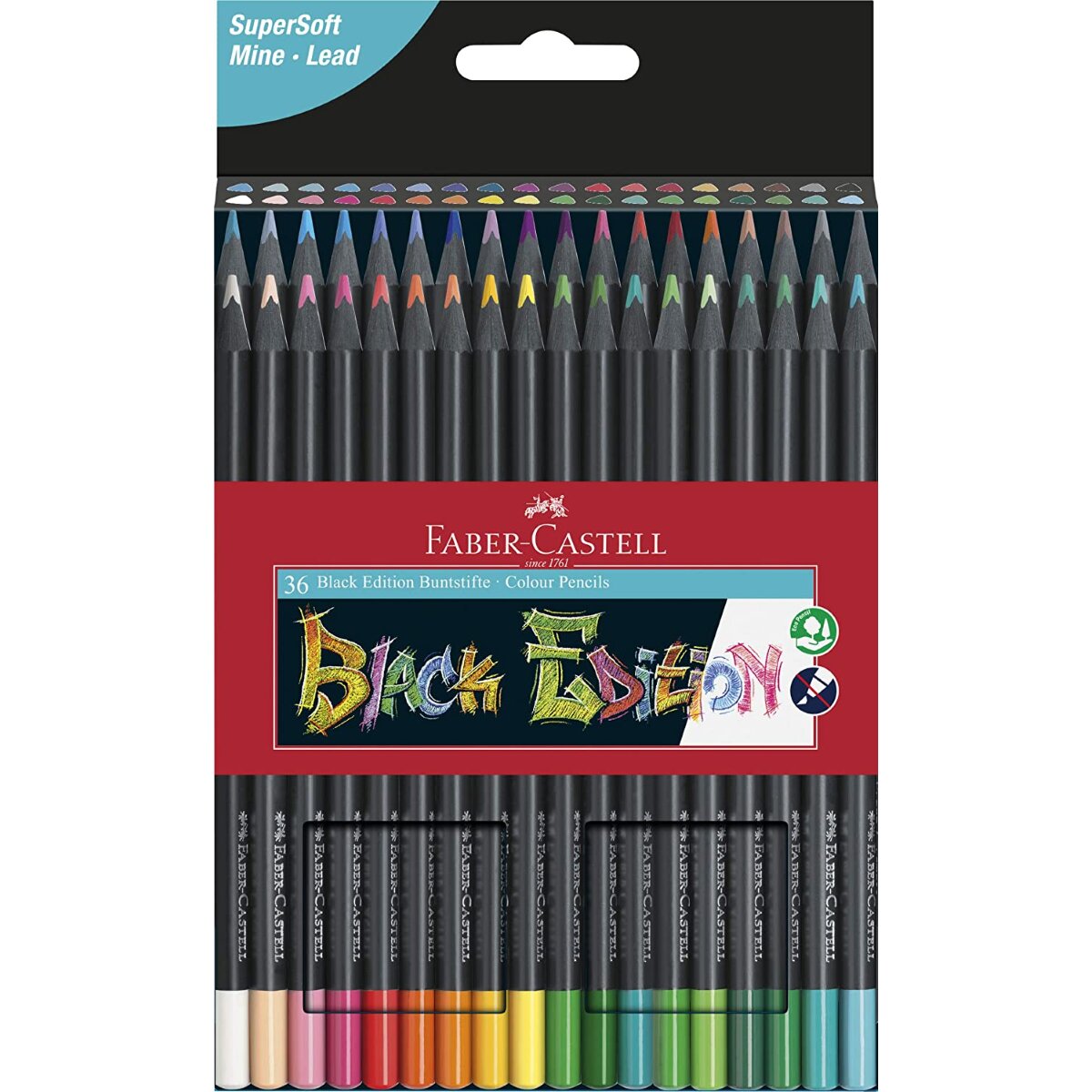 Caixa de 36 lápis de cor Black Edition 1