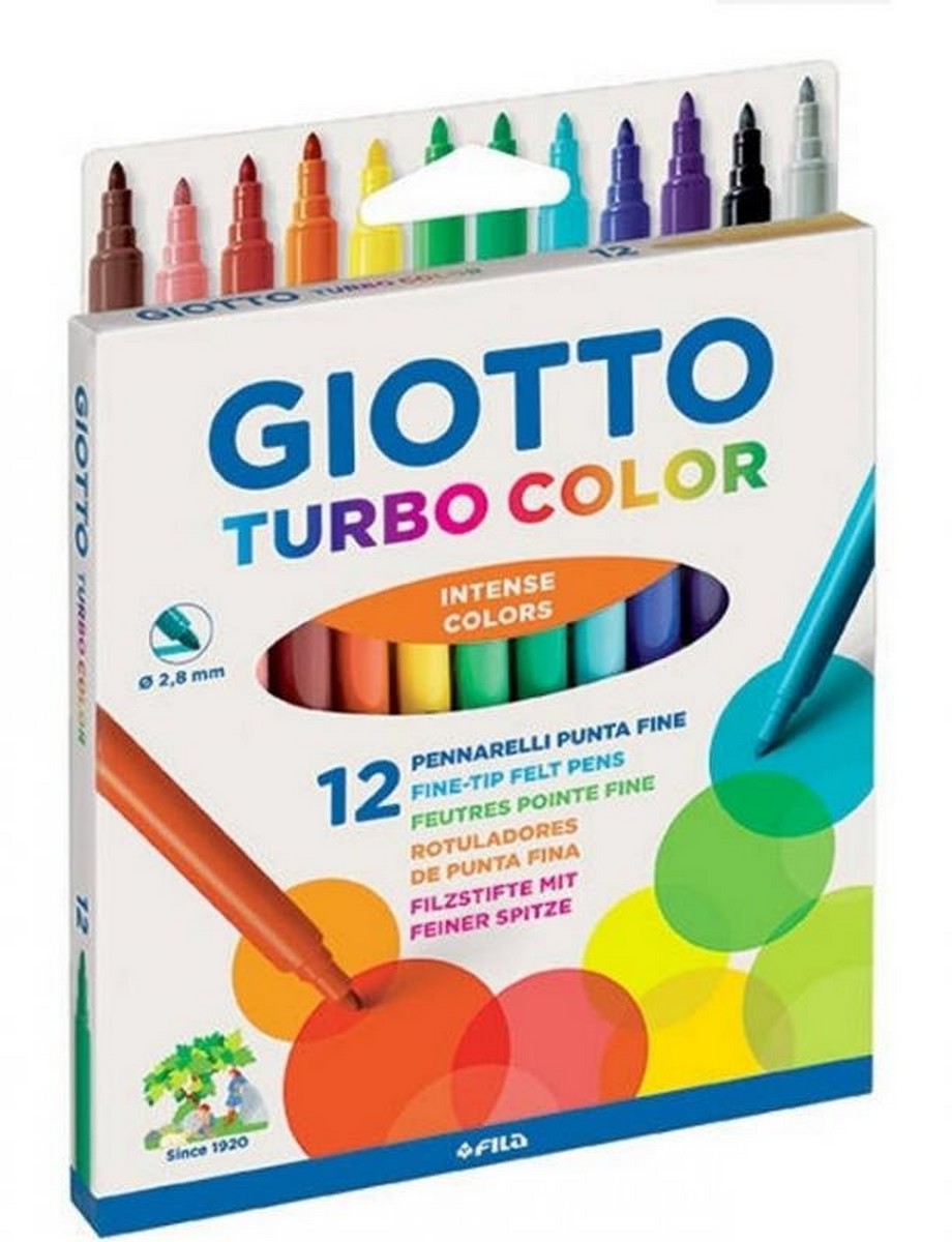 Imagem 0 de Estojo com Asa 12 Canetas de Feltro Turbo Color