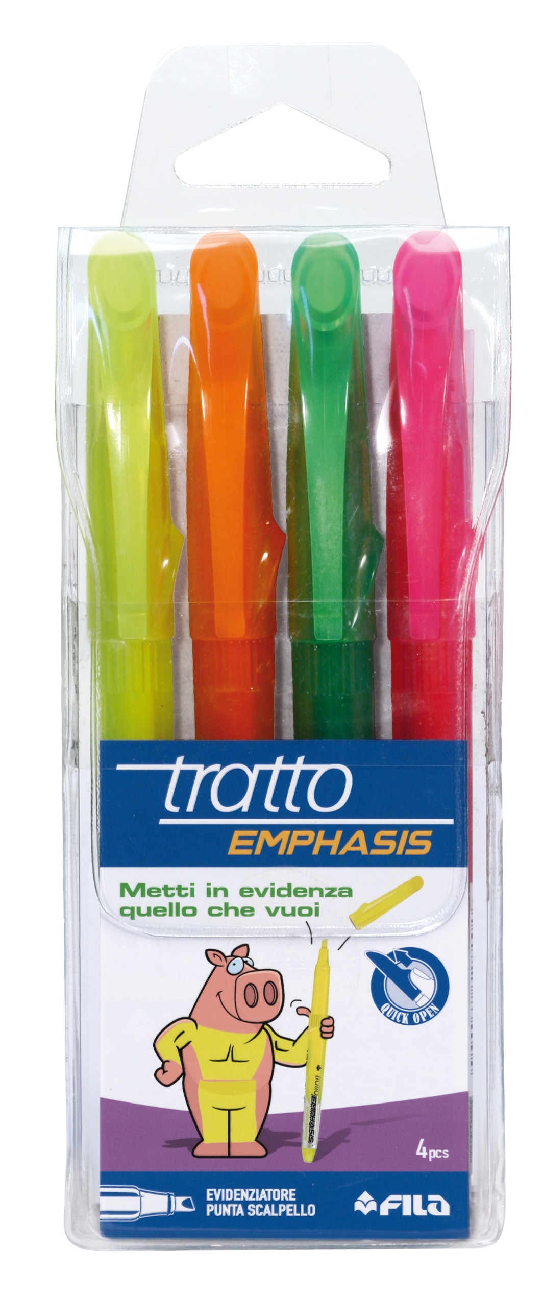 Imagem 0 de Blister com 4 Marcadores Flurescentes Giotto