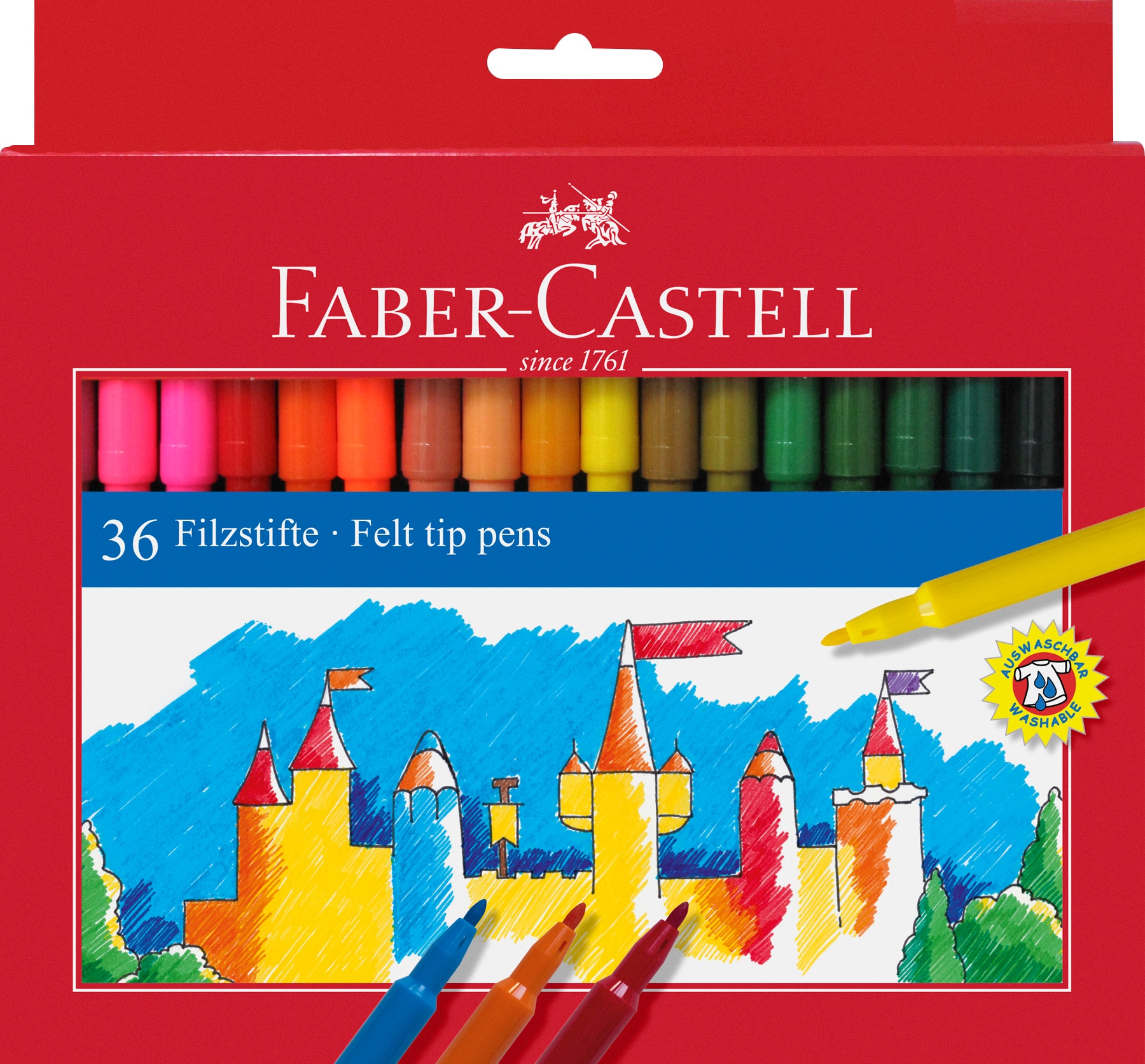 Imagem 0 de Estojo de 36 Canetas de Feltro Escolares Faber-Castell