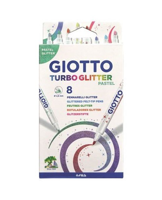 Imagem 0 de Conjunto 8 Marcadores Turbo Glitter Pastel Giotto