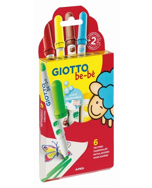 Estojo de 6 Super Canetas de Feltro Be-Bè 1