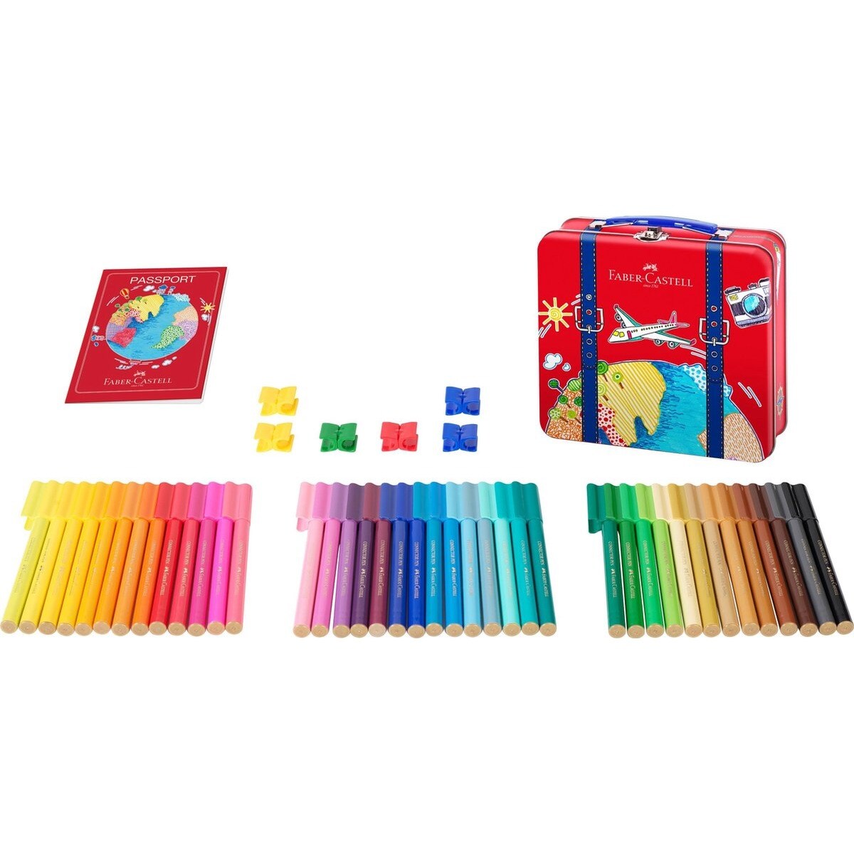 Caixa metálica de 40 lápis de cor Connect 4