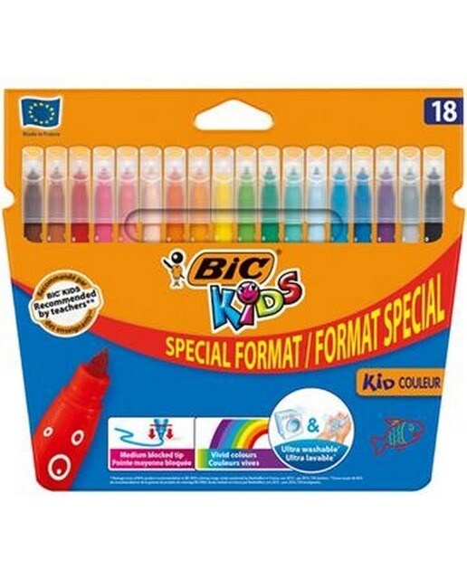Imagem 0 de Canetas de Feltro Kids 18 Unidades BIC