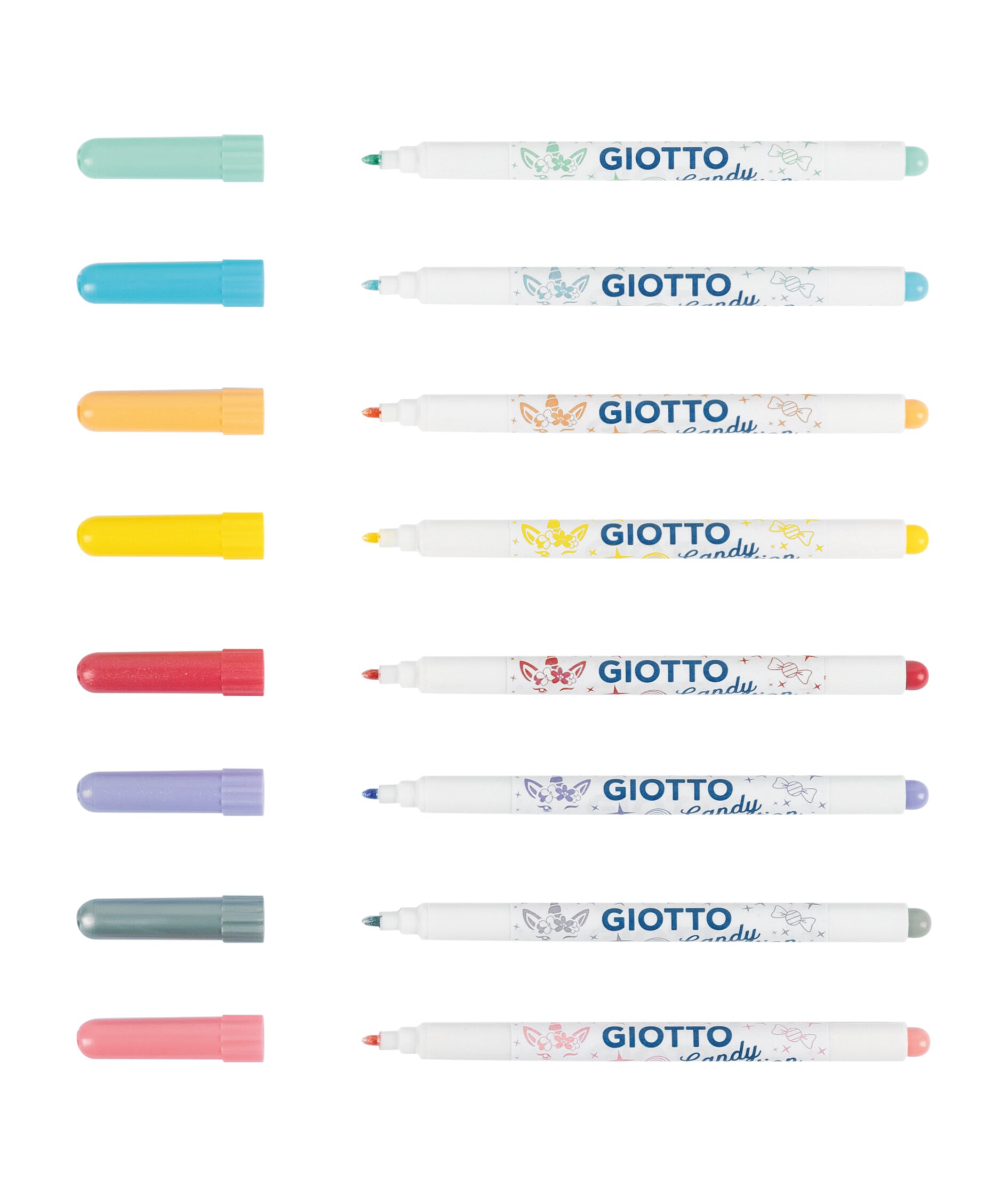 Giotto Marcadores Turbo Glitter Candy Pastel - Cx 8 uds 2