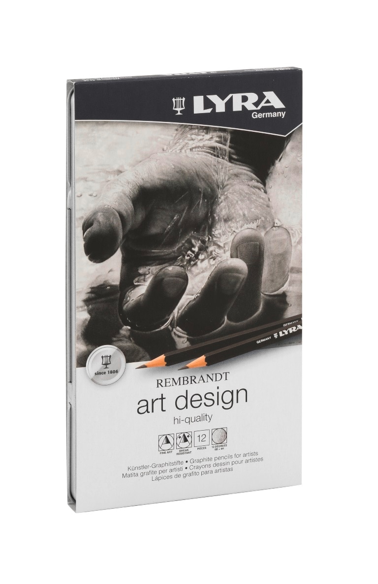 Lápis Grafite Lyra Rembrandt Art Design Cx. metal 12 uds 1