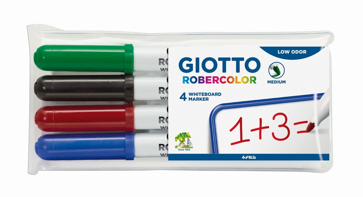 Imagem 0 de Marcadores para Quadro Branco Robercolor Bolsa 4 unidades Giotto