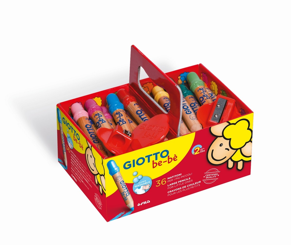 Imagem 0 de Estojo de 10 Super Lápis de Cera + Afia Be-Bè