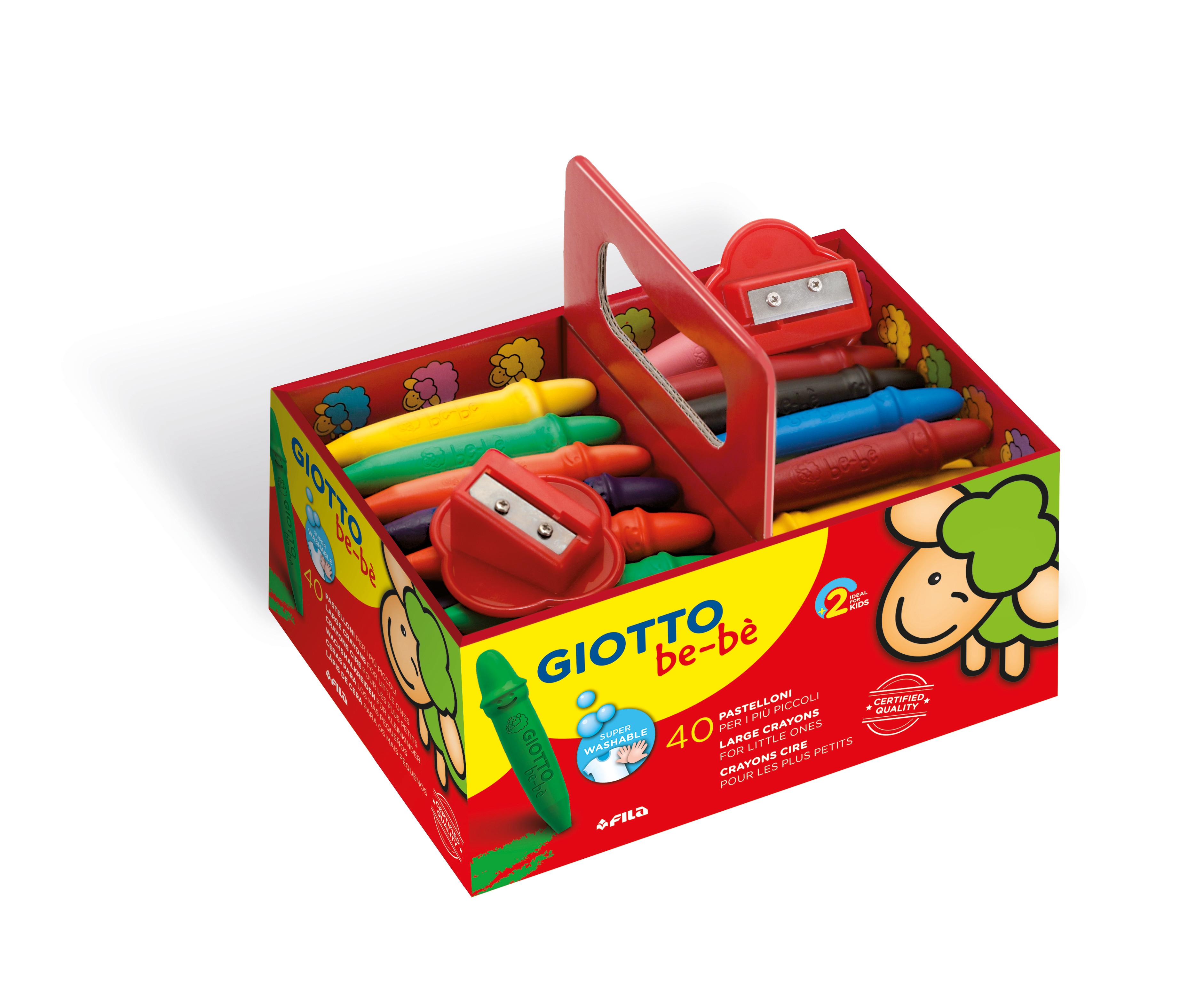 Schoolpack de 40 Super Lápis de Cera + 2 Afias 1
