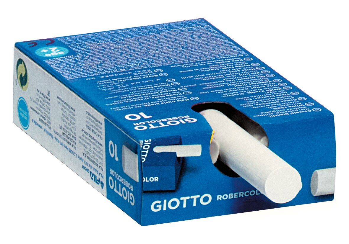 Caixa com 10 Gizes em Branco Giotto 2