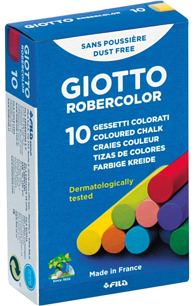 Imagem 0 de Caixa com 10 Gizes em Várias Cores Giotto