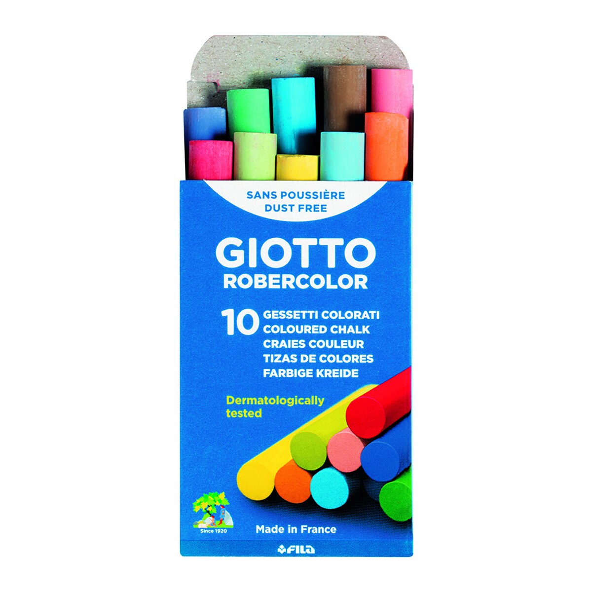 Caixa com 10 Gizes em Várias Cores Giotto 3