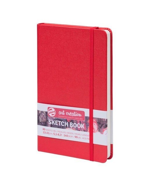 Imagem 0 de Bloco de Capa Dura para Sketch Multicolor de Medidas 13x21 cm Vertical e 140 g - Vermelho