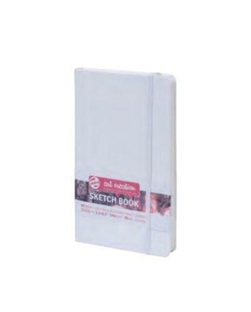 Bloco de Capa Dura para Sketch Multicolor de Medidas 13x21 cm Vertical e 140 g - Branco Multicolor-1
