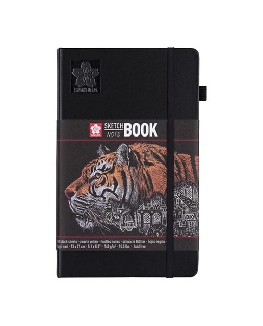 Caderno de Esboços de Folha Negra Sakura 1