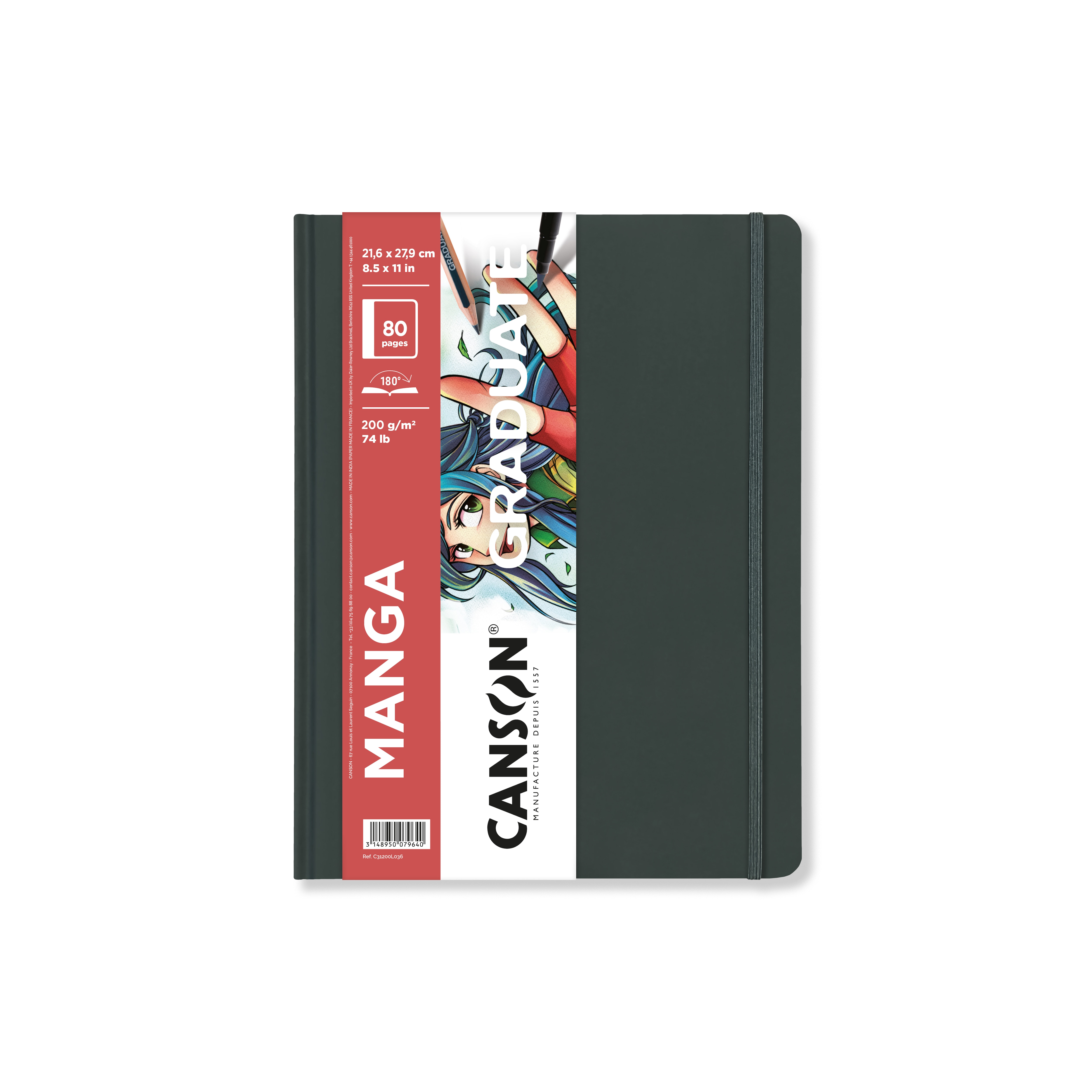 Imagem 0 de Art Book 21,6x27,9 40F Canson Graduate Manga Liso - 200g