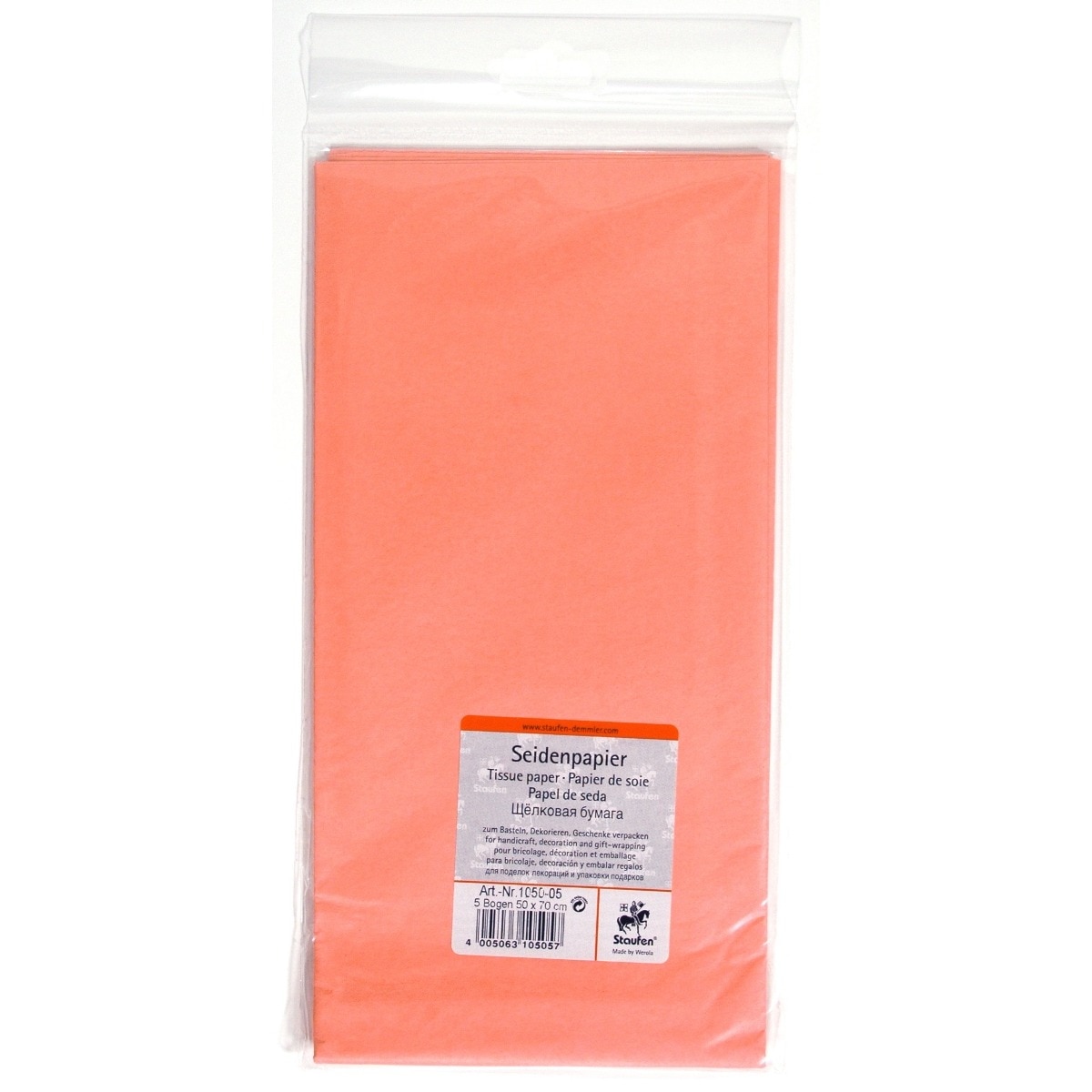 Embalagem Papel de Seda Staufen 5 Folhas - Rosa 1