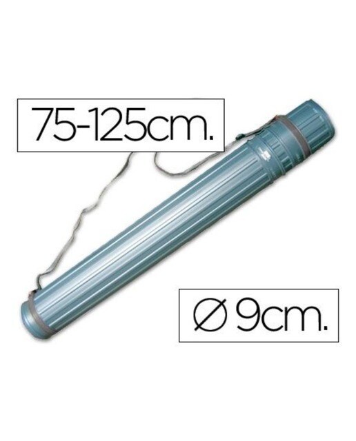 Portaplanos Plastico Diâmetro 9 Cm Extensible Hasta 125 Cm Gris Liderpapel 1