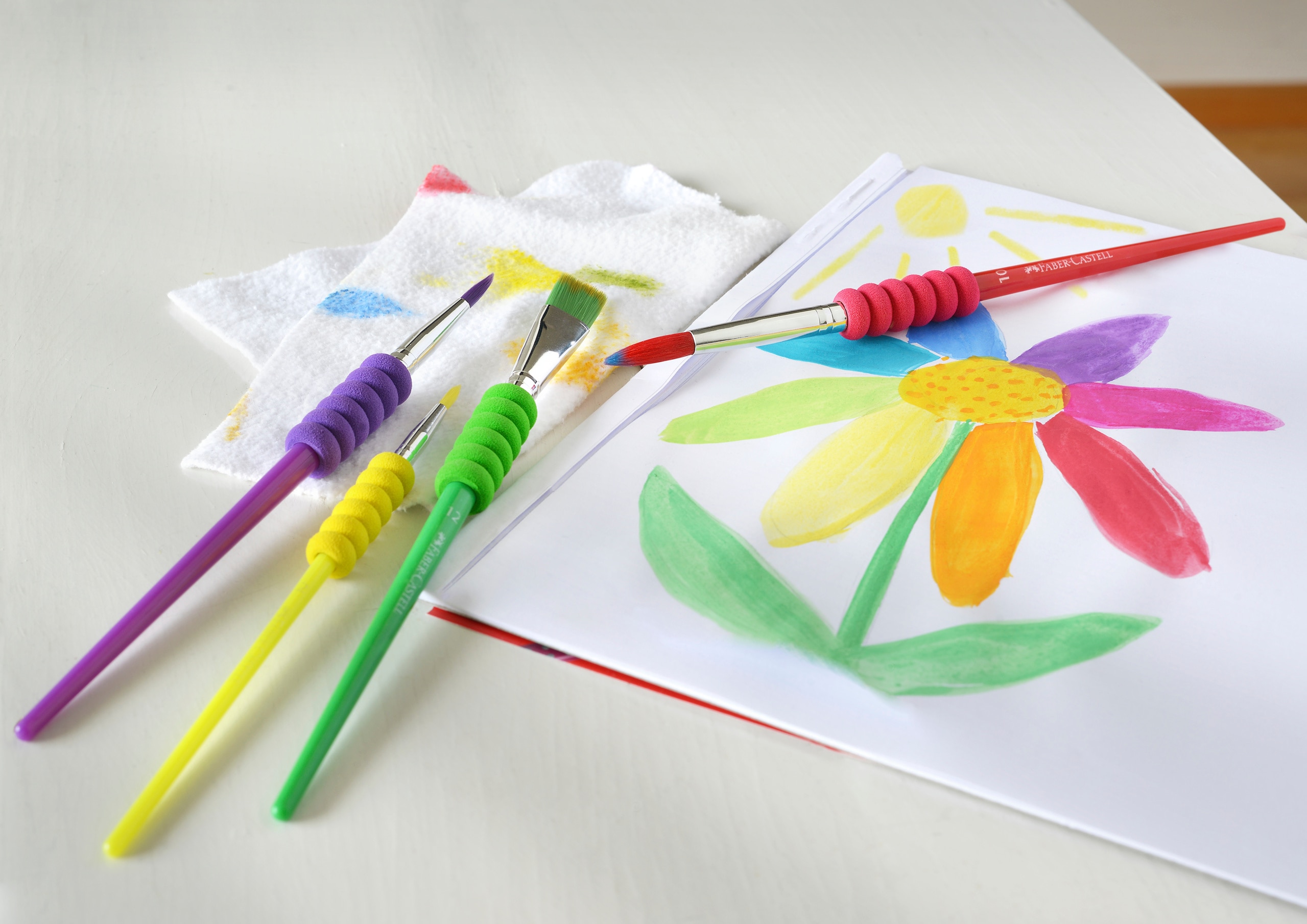 Blister 4 Píncéis Escolares Faber Castell 2