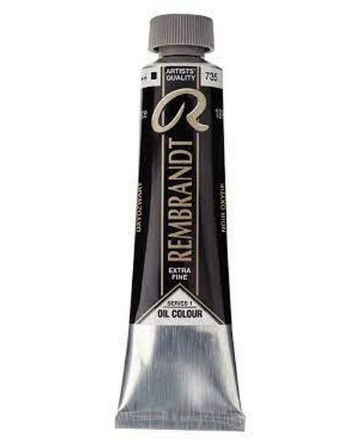 Tubo de Tinta de Óleo 40ml - Preto Óxido 735 1