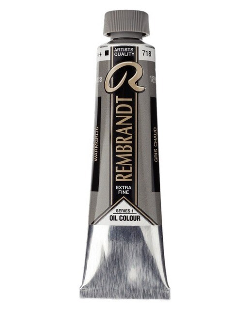 Tubo de Tinta de Óleo 40ml - Cinzento Quente 718 1