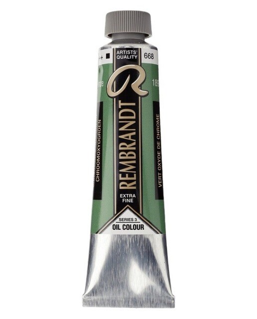 Tubo de Tinta de Óleo 40ml - Verde de Óxido de Crómio 668 1