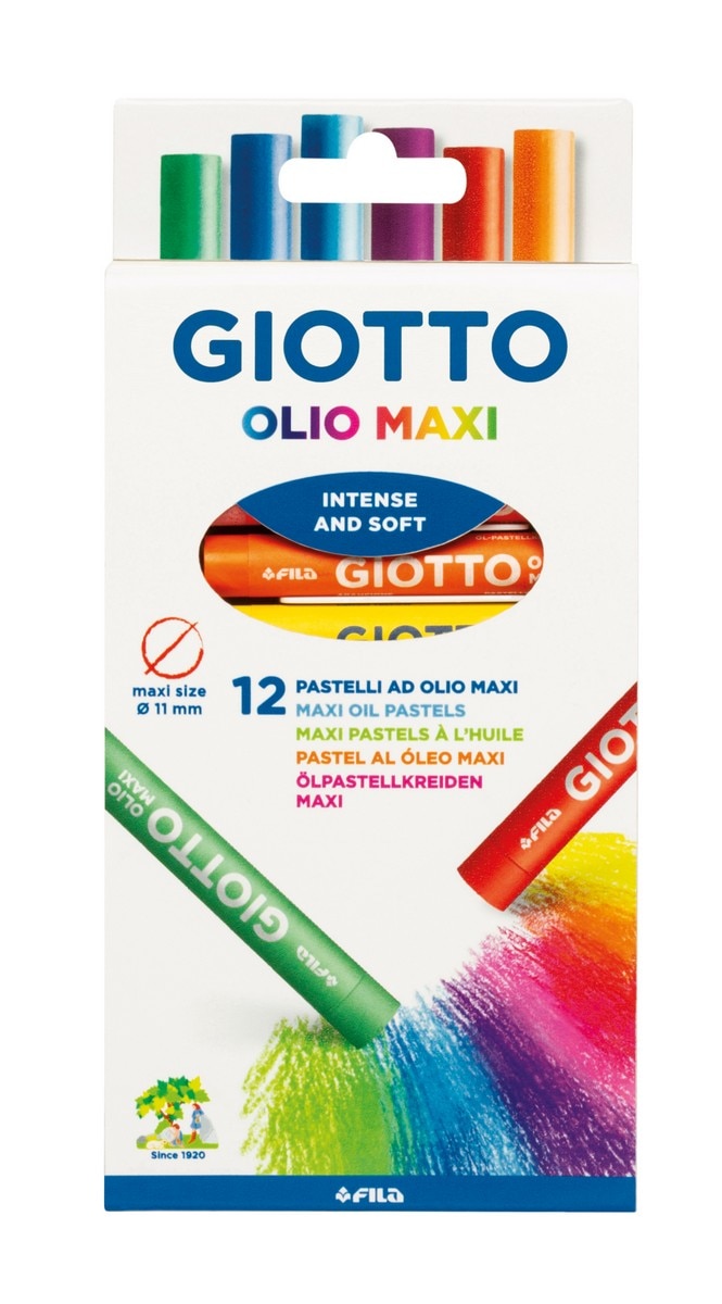 Imagem 0 de Lápis de Pastel a Óleo Giotto Olio Maxi Caixa 12 unidades