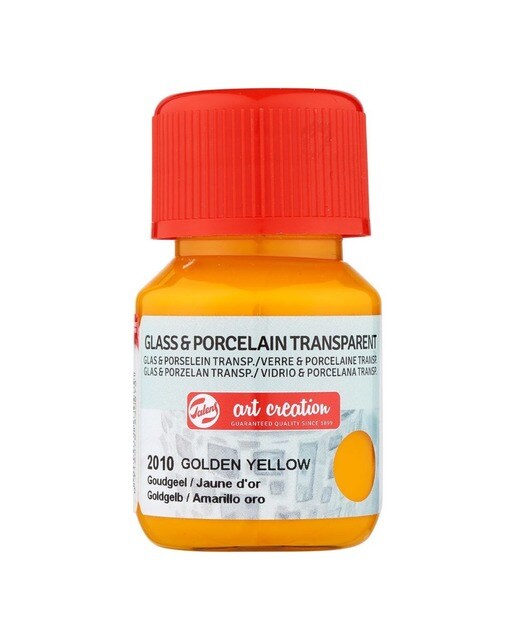 Frasco de Tinta Transparente para Vidro e Porcelana de 30 ml - Amarelo Dourado Amarelo-1