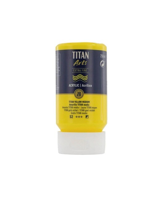 Frasco de Tinta Acrílica Extra Fine 250 ml - Amarelo Titan Médio Amarelo Titã Médio-1