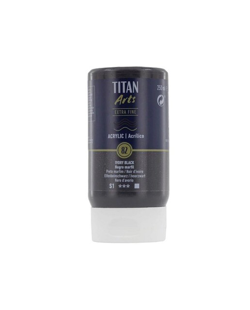 Frasco de Tinta Acrílica Extra Fine 250 ml - Preto Marfim Preto de Marfim-1