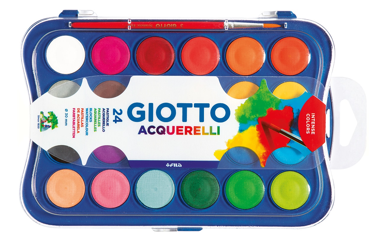 Imagem 0 de Caixa de Aguarelas com 24 cores Giotto