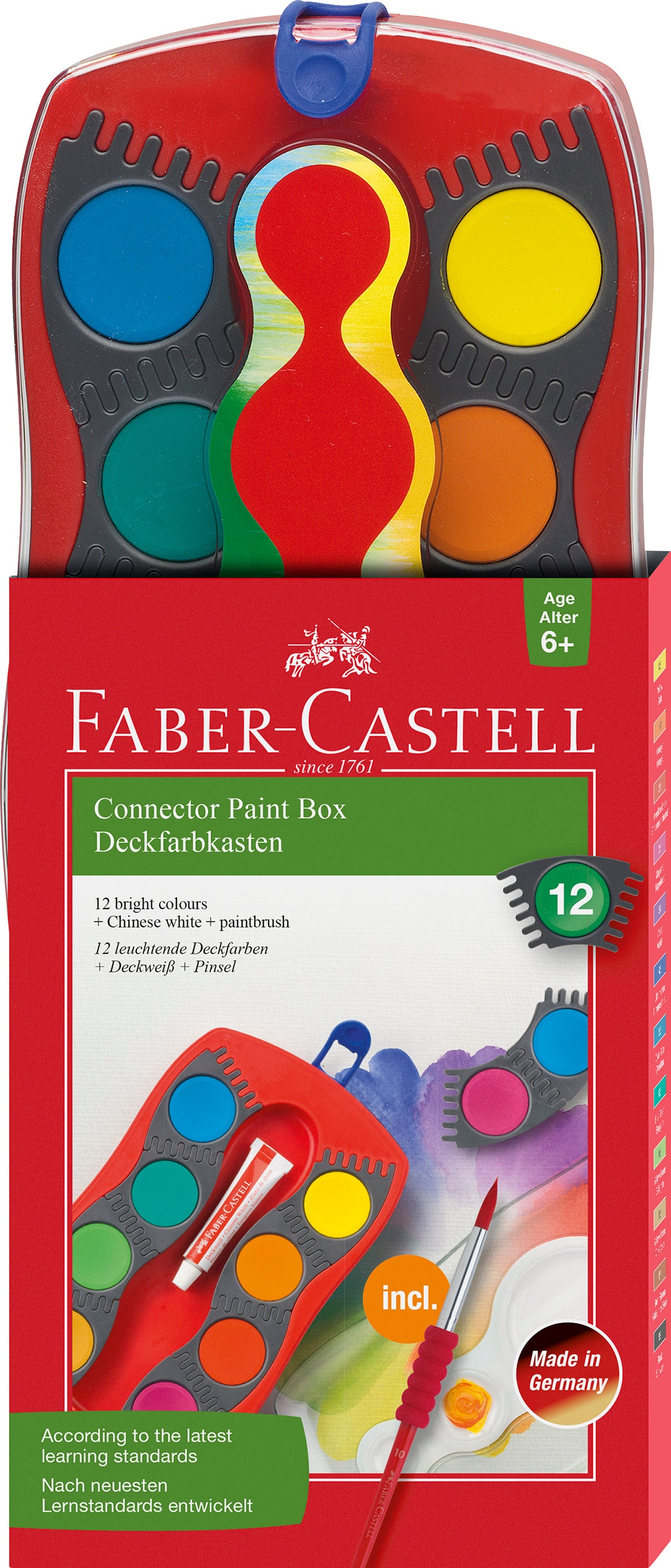 Caixa com 12 Aguarelas Connector Faber Castell 1