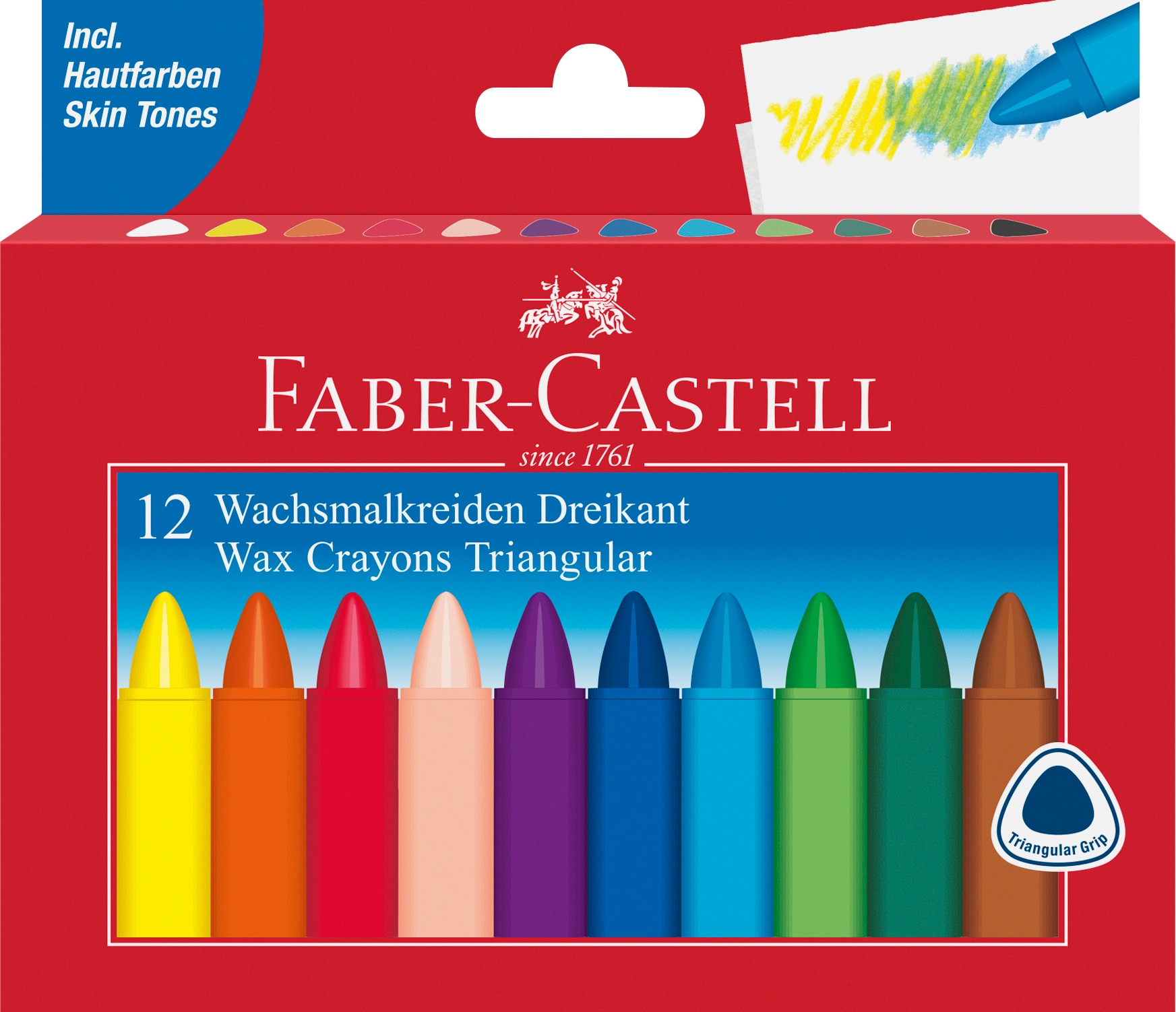 Imagem 0 de Caixa com 12 Lápis de Cera Triangulares Faber Castell