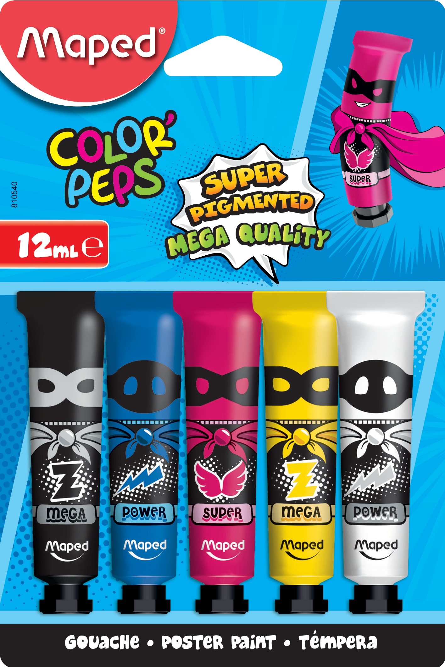 Caixa 5 Tubos Guache Blister 1
