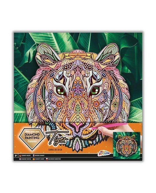 Pintura com Diamantes Tigre 30x30cm 1